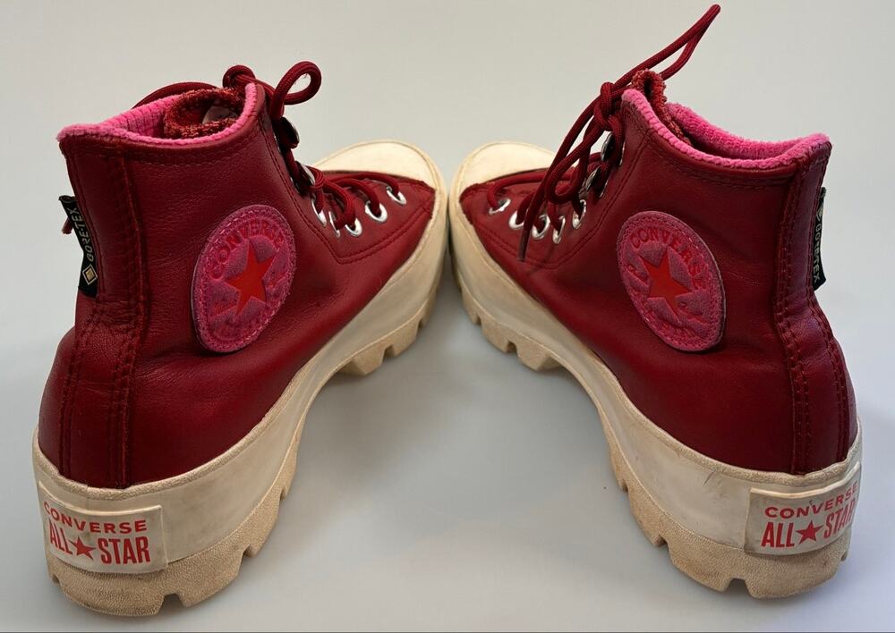 Converse Chuck Taylor Lugged GTX Boots Womens 6.5 Back Alley Brick Leather
